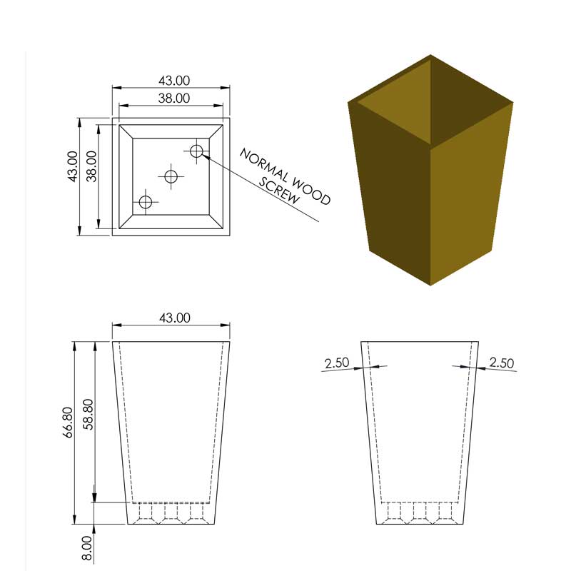 Savoy Wide Polished Brass Cup